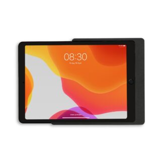 Displine Companion Wall Home for iPad 10.2" Black Powder Coated w. integrated Lightning to USB-A cable