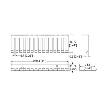 Penn Elcom Wall Mount Cable Organiser - Image 2