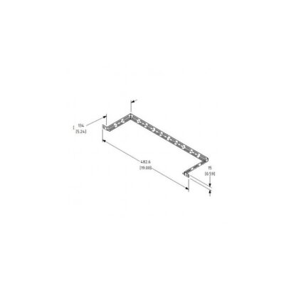 Penn Elcom 133mm Deep Black 1/2U Cable Lacing Bar - Image 2