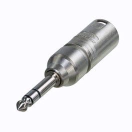 Neutrik 3-pole XLR male - stereo 1/4" plug (Tip, Ring, Sleeve contact)