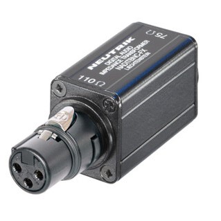 Neutrik Female XLR cable end 110 Ω input - female BNC 75 Ω output. Interface balanced and coaxial lines. NADITBNC-FX