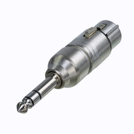 Neutrik 3 pole XLR female - Stereo 1/4" plug (Tip, Ring, Sleeve contact)