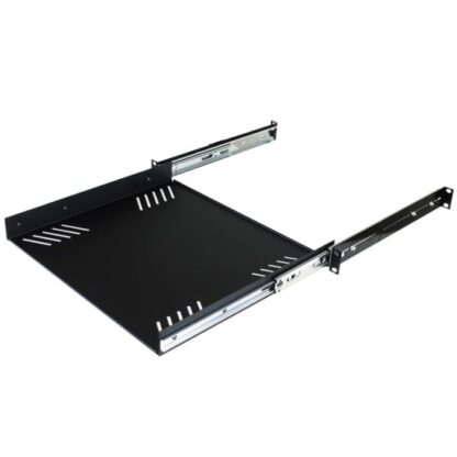Penn Elcom 1U Black 380mm Deep Sliding Rack Tray with Universal Fixing - Image 6
