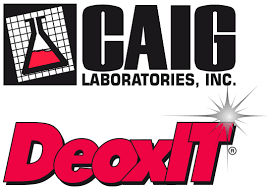 CAIG deoxit logo. Exton er umboðsaðili CAIG deoxit á Íslandi.