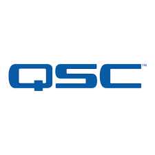 QSC logo. Exton er umboðsaðili QSC á Íslandi.