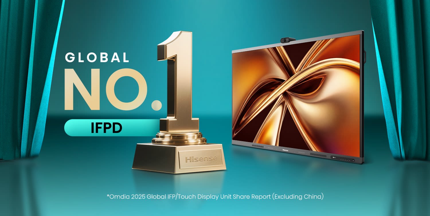 Hisense gagnvirkir skjáir nr. 1 á heimsvísu