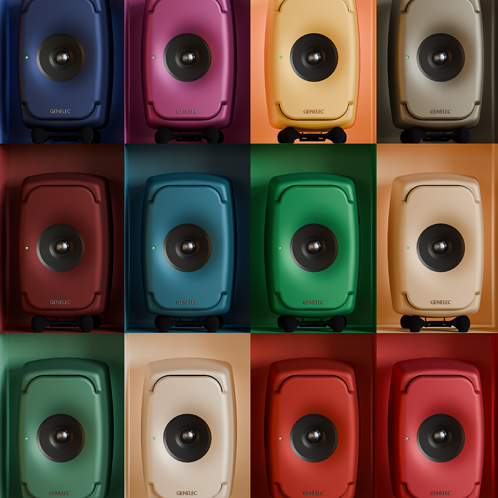 Genelec monitorar og hátalarar fallegt og fjölbreytt litaúrval.