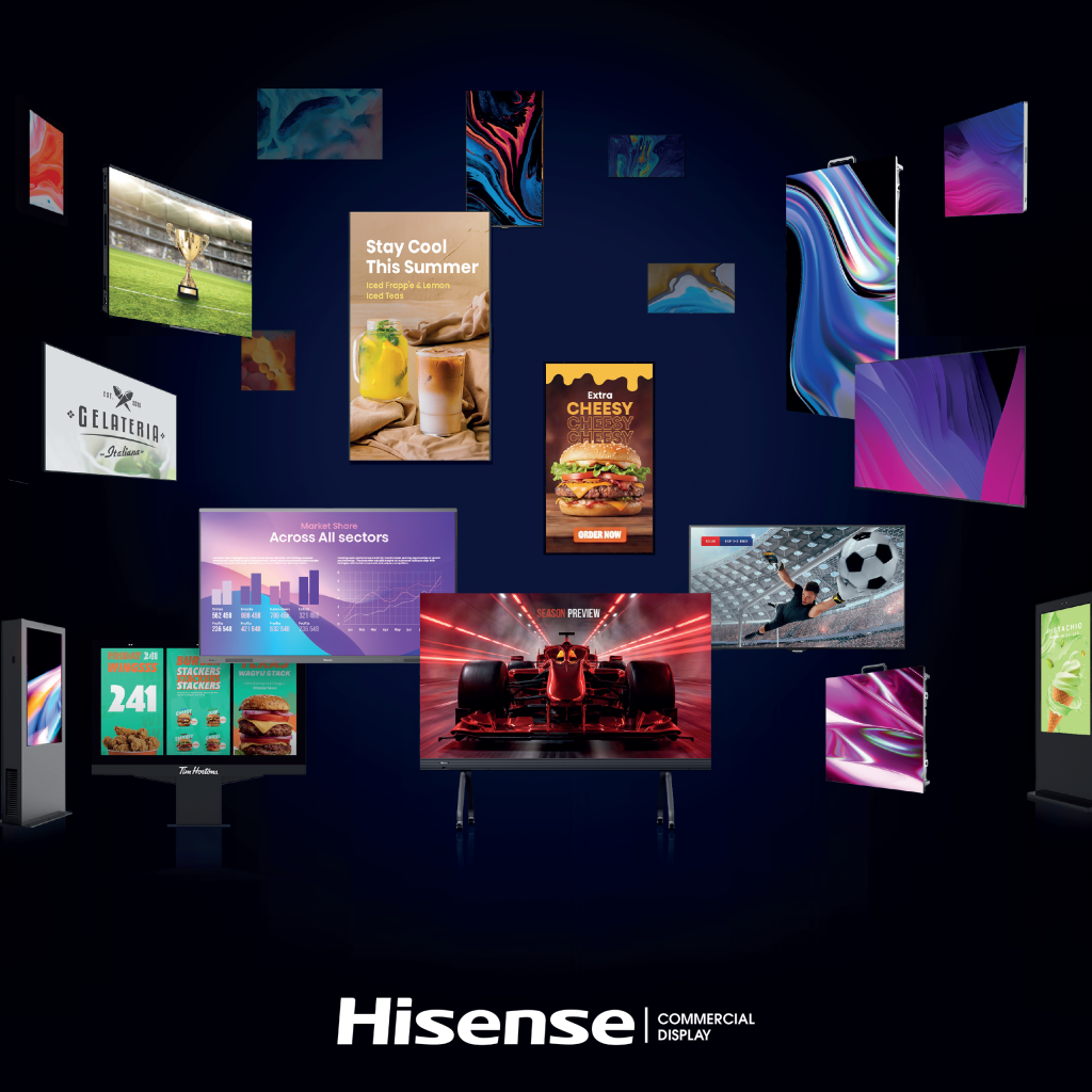 Hisense er með skjálausnir fyrir allar atvinnugreinar. Úti og inni margar stærðir