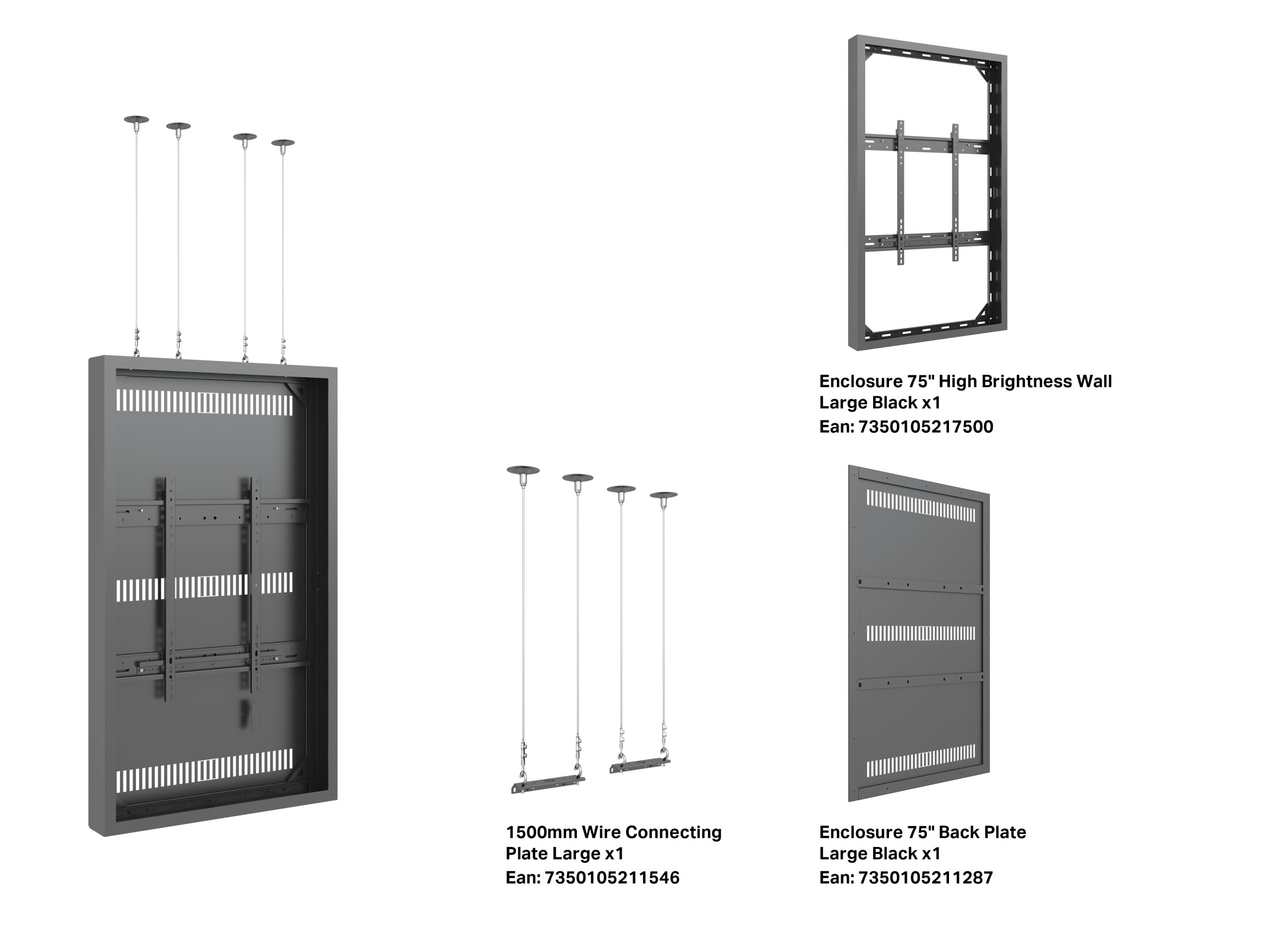 M Pro Series - Enclosure 75¨ Wire High Brightness Large Black - Image 7